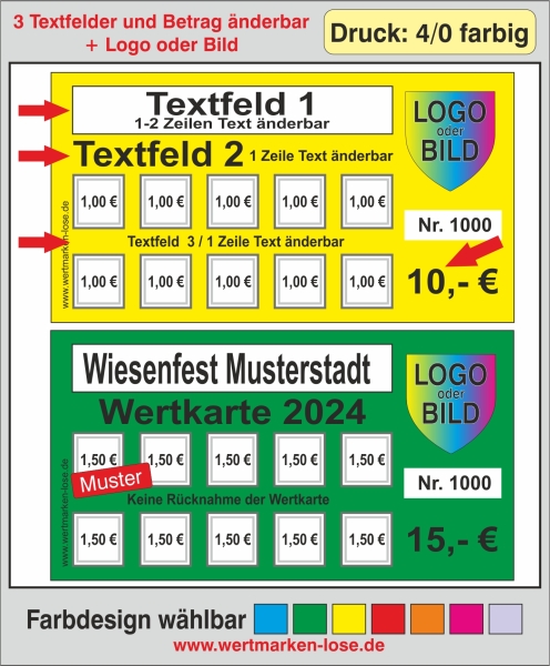 100 Wertkarten - Abstreichkarten "individuell" Text + Logo änderbar [[- inkl. Gestaltungsservice -]]
